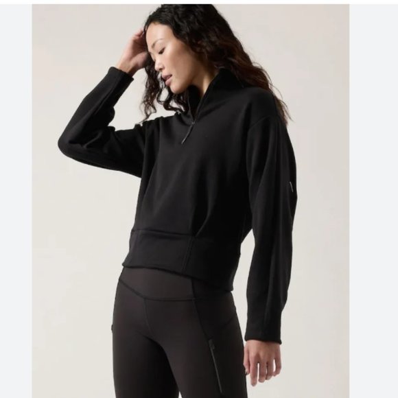 Athleta Altitude Polartec® Half Zip Sweatshirt - Black - Picture 1 of 15